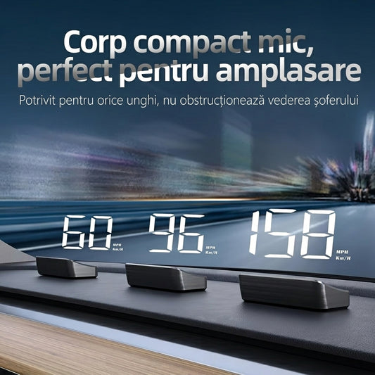Head-Up Display M2: Proiecție Viteză Parbriz cu Afișare Viteză