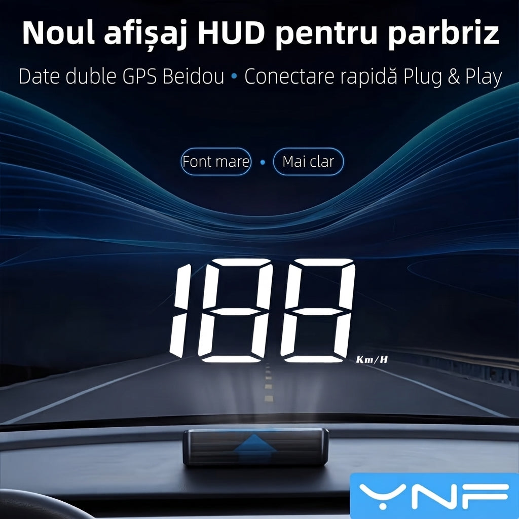 Head-Up Display M2: Proiecție Viteză Parbriz cu Afișare Viteză