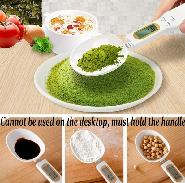 Lingură cântăr cu pudră verde – utilizare versatilă