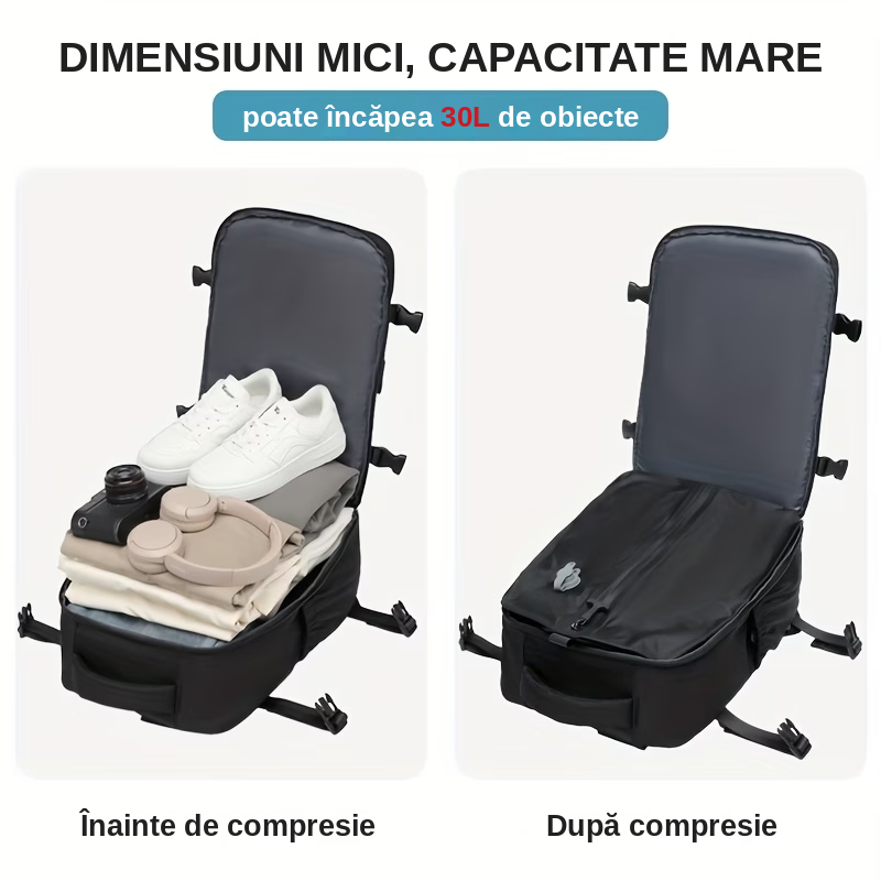 Rucsac de Călătorie cu Pompă de Vid pentru Compresie Bagaj de Voiaj