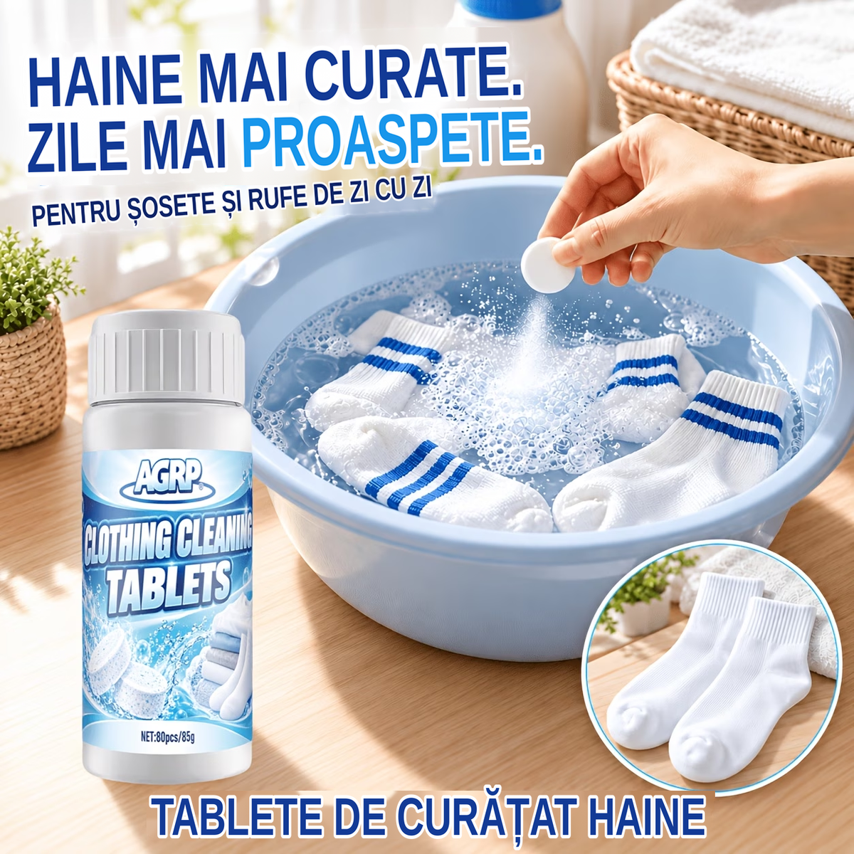 Tablete efervescente multifuncționale pentru îngrijire